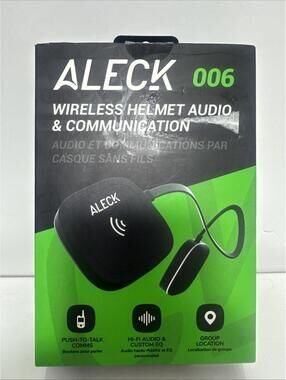 ALECK 006 Wireless Helmet Audio & Communication Open Box Tested